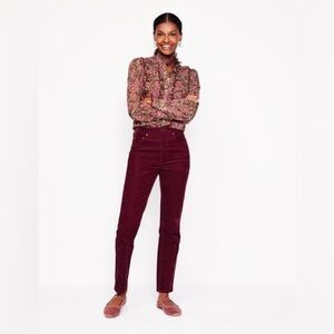 Boden Cord Slim Straight Jeans